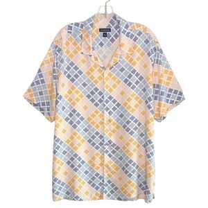 Club Room Colorful Geometric Men's Lightweight Classic Button Down Shirt XL